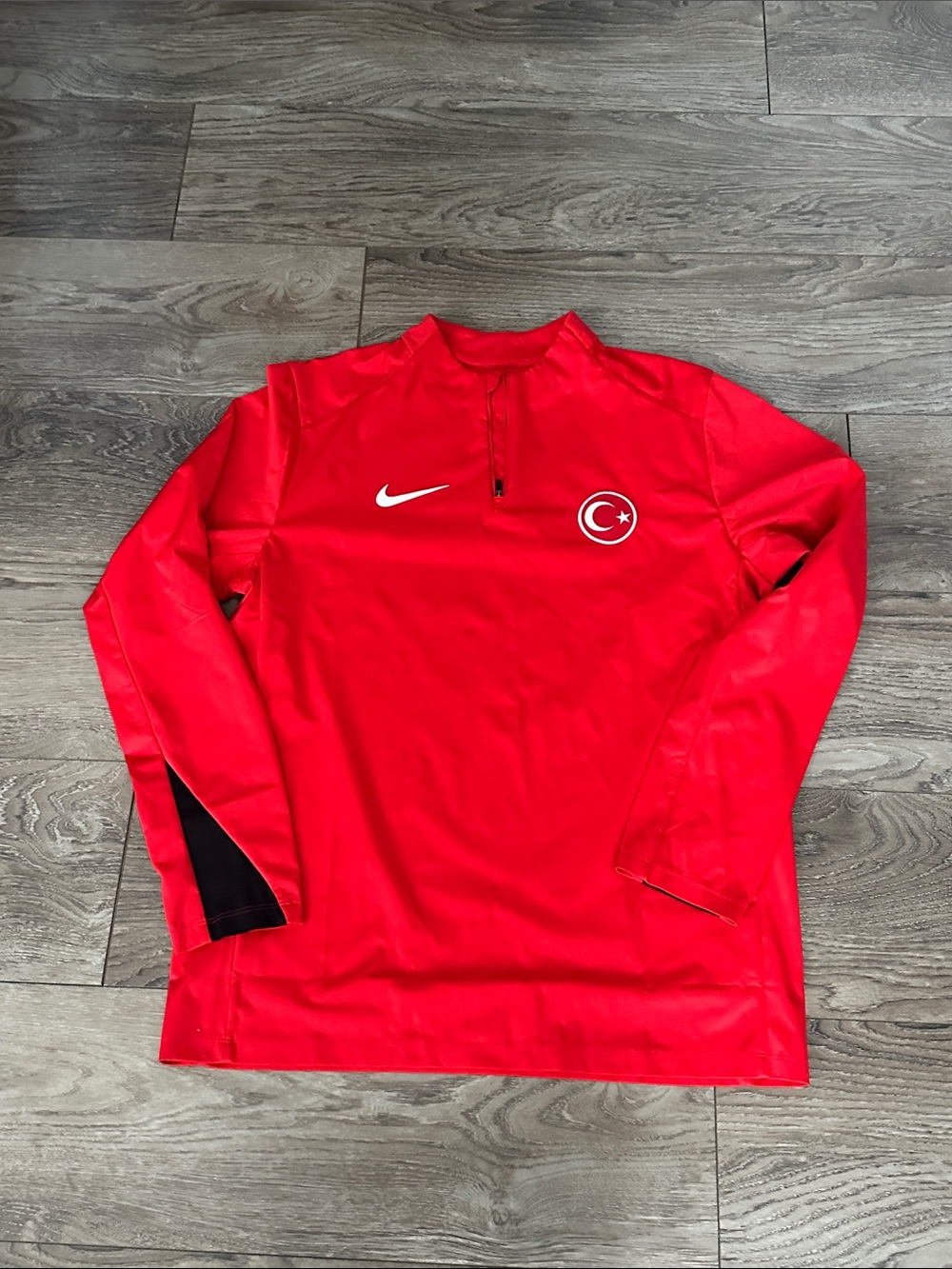 Nike Red Long-Sleeve Training Top with Turkish Crest